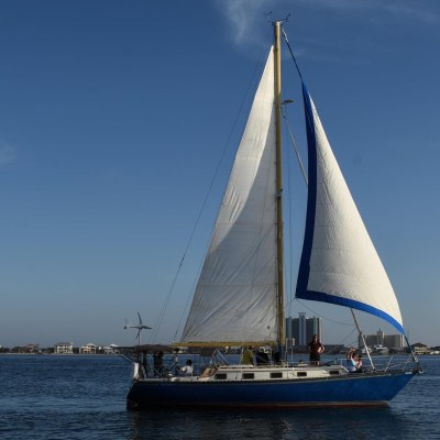 Sapphire sailboat
