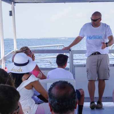 Capt Glen and passengers