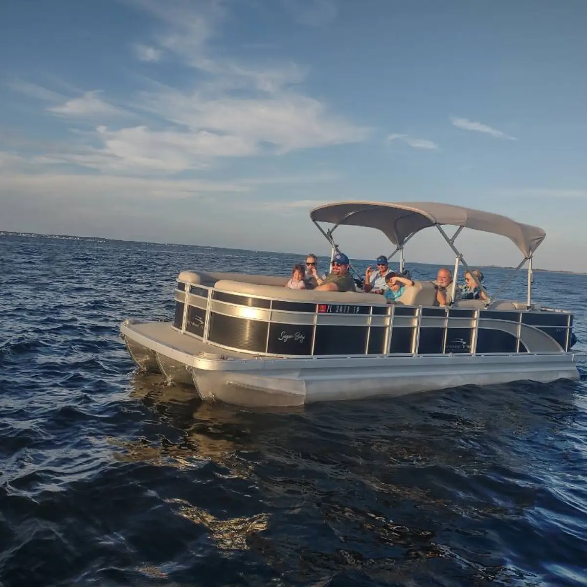 a small boat in a body of water